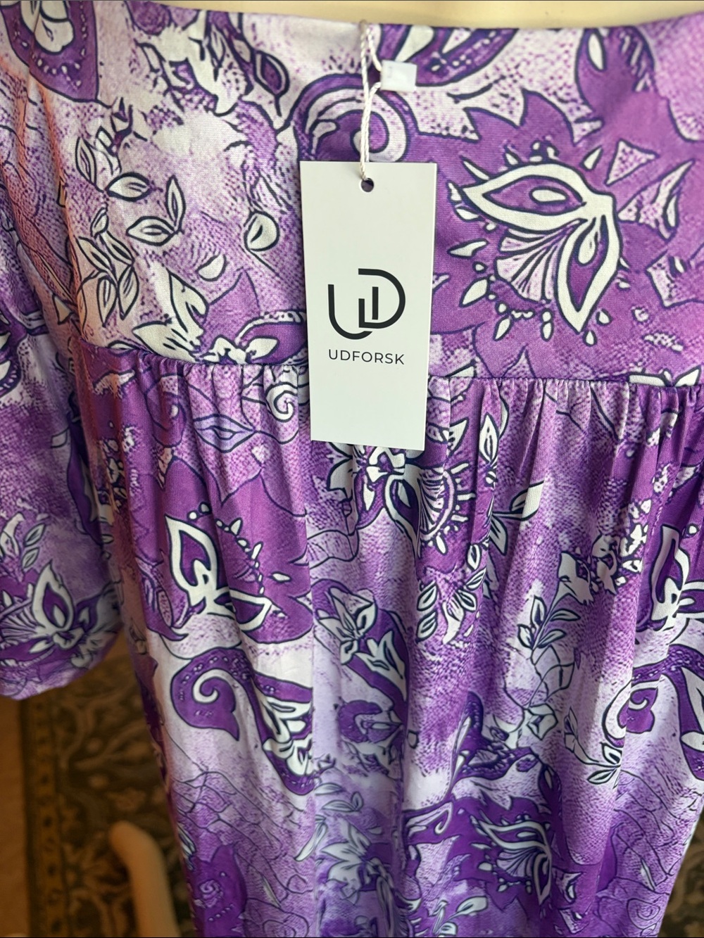 Amazon Purple Floral Midi Robe - Picture 2 of 3